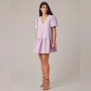 Hudson North Easy  V neck Short Sleeve Short Dress Dark Orchid